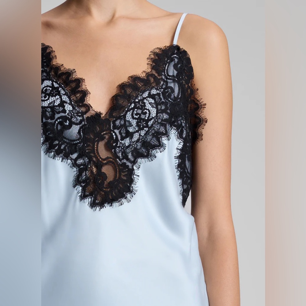 A.L.C. $295 Lennon Satin And Lace Camisole Top